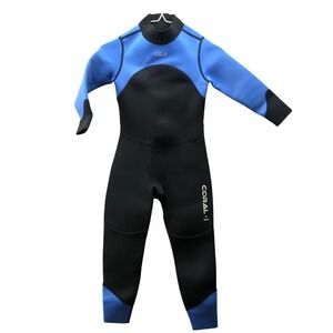 Hevto Coral 1 Wetsuit Kids Size 8 Blue Black Boys Long Sleeve Full Length